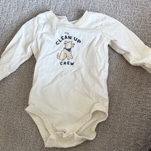 Carter's White Long Sleeve Bodysuit - Clean Up Crew